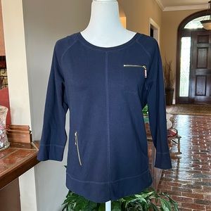 Jones New York Sport 3/4 Sleeve Sweatshirt szM NWT